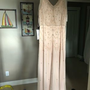 NWT Adrianna Papell Blouson dress blush color sz 8